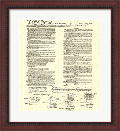 Framed Constitution (Document) Print