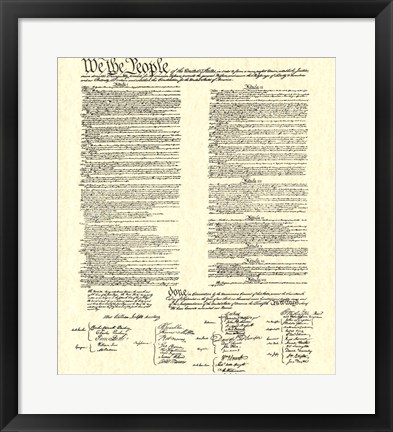 Framed Constitution (Document) Print