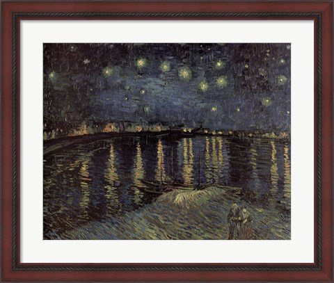 Framed Starry Night over the Rhone, c.1888 Print