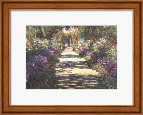 Framed Garden at Giverny Print