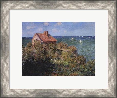 Framed Fisherman&#39;s Cottage on the Cliffs at Varengeville, 1882 Print