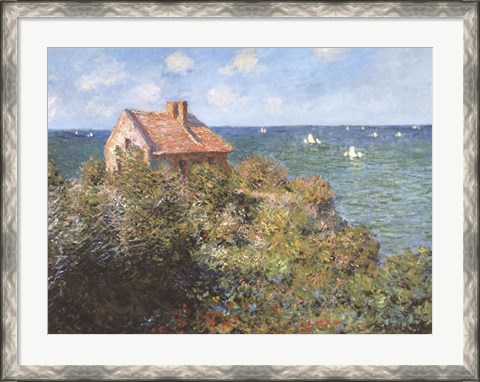 Framed Fisherman&#39;s Cottage on the Cliffs at Varengeville, 1882 Print