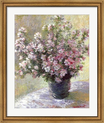 Framed Vase of Flowers Print