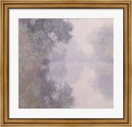 Framed Seine at Giverny, Morning Mists, 1897 Print