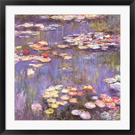 Framed Water Lilies, c.1916 Print