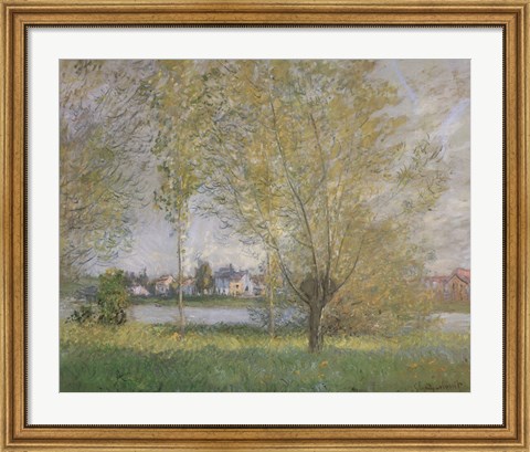 Framed Willows of Vetheuil Print