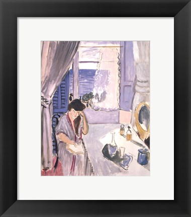 Framed Woman Reading at a Dressing Table, late 1919 Print