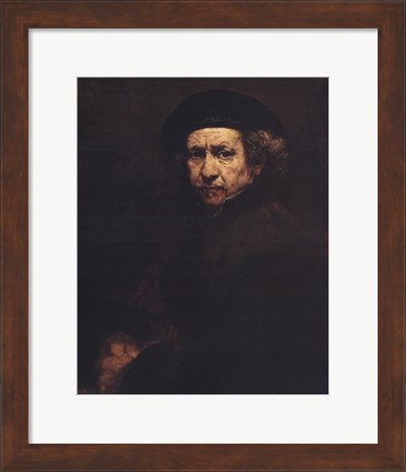 Framed Rembrandt, Self-Portrait, c.1659 Print