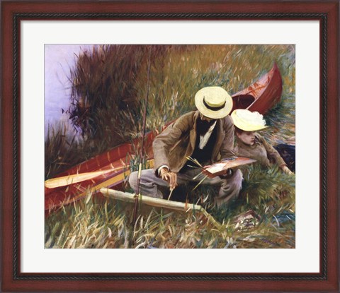 Framed Out-of-Doors Study (formerly known as Paul Helleu Sketching with His Wife) Print