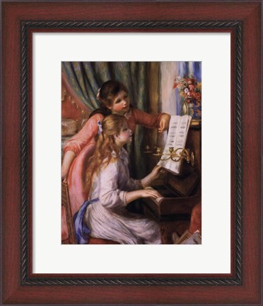 Framed Two Young Girls at the Piano Print