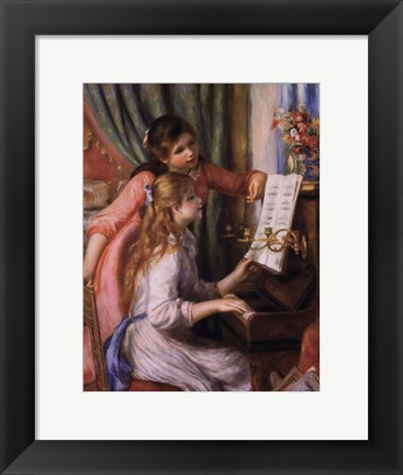 Framed Two Young Girls at the Piano Print