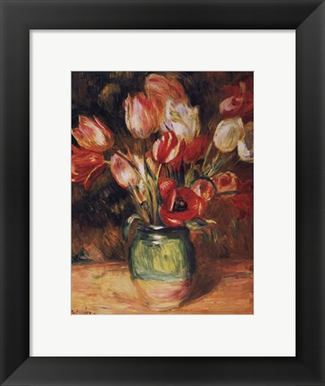 Framed Tulips in a Vase Print
