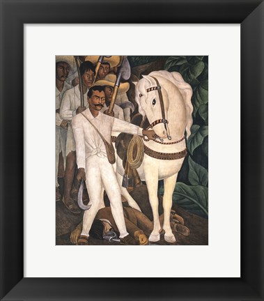 Framed Agrarian Leader Zapata Print
