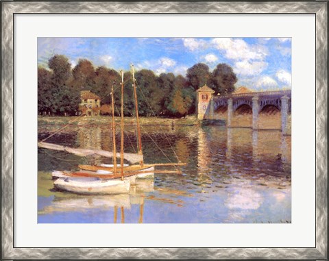 Framed Bridge at Argenteuil Print