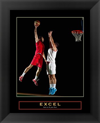 Framed Excel - Basketball Print