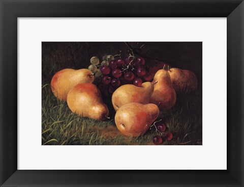 Framed Pears and Grapes Print