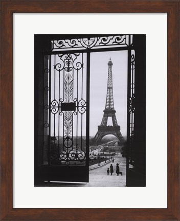 Framed Eiffel Tower from the Trocadero Print