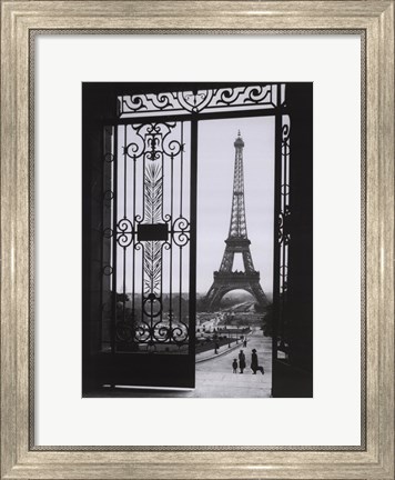 Framed Eiffel Tower from the Trocadero Print