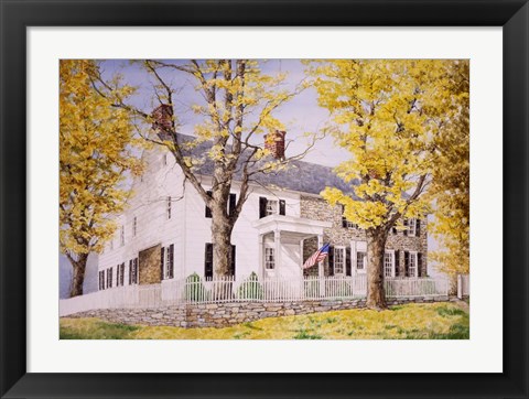 Framed Picket Fence Print