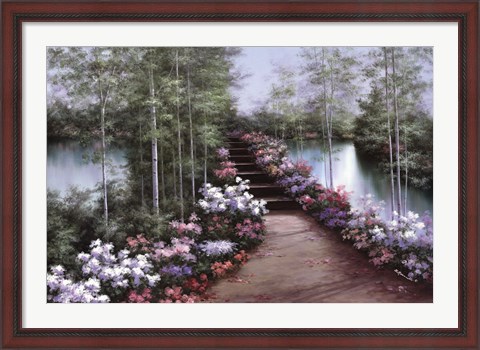 Framed Bridge of Flowers Print