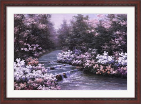 Framed River Cascade Print