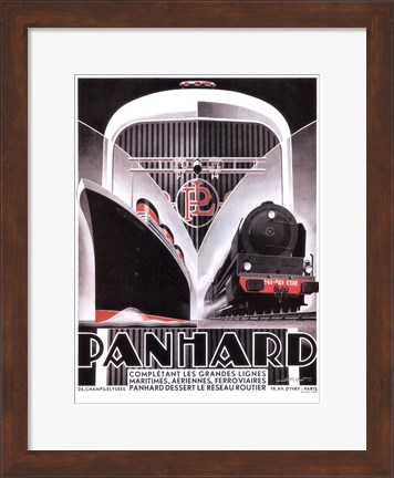Framed Panhard Lines 16x12 Print
