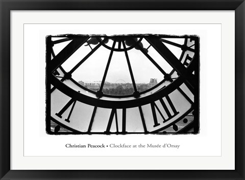 Framed Clockface at the Musee d&#39;Orsay Print