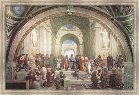 Framed School of Athens, c.1511 Print
