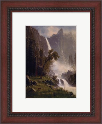 Framed Bridal Veil Falls, Yosemite, ca 1871-73 Print