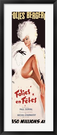 Framed Folies-Bergere/Folies en Fetes, 1964 Print