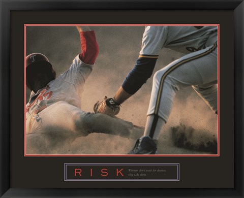 Framed Risk-Baseball Print