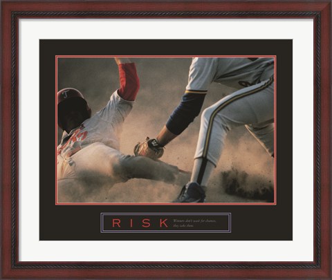 Framed Risk-Baseball Print