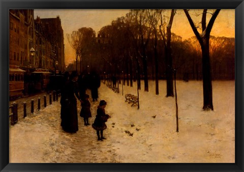 Framed Boston Common at Twilight, 1885-86 Print