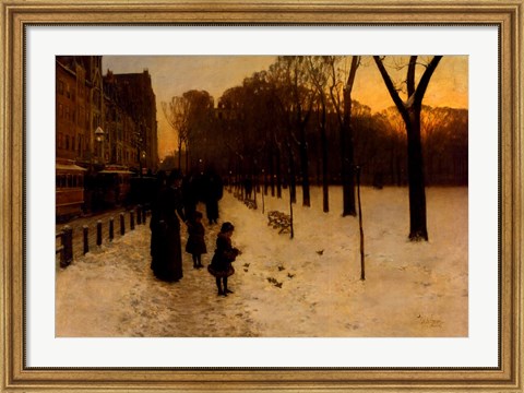 Framed Boston Common at Twilight, 1885-86 Print