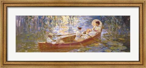 Framed Boating on the Marsh Print
