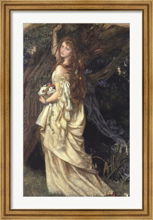 Framed Ophelia, ca. 1865 Print