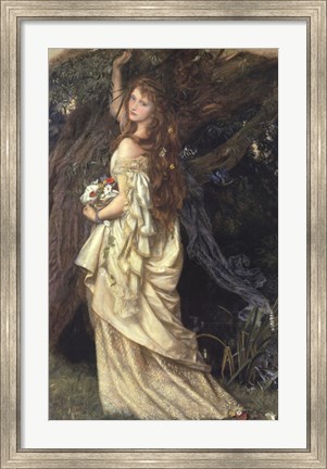 Framed Ophelia, ca. 1865 Print