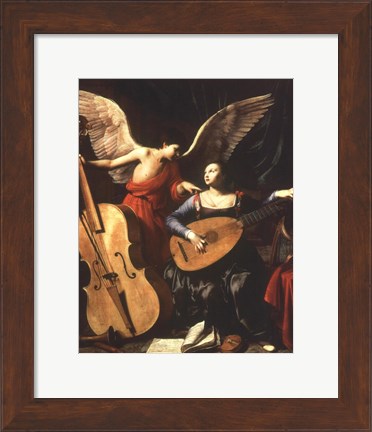Framed St. Cecilia and the Angel Print