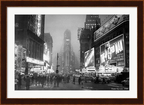 Framed Times Square, 1949 Print