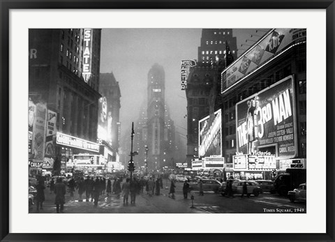 Framed Times Square, 1949 Print