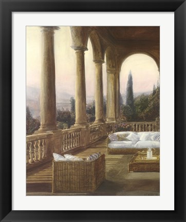 Framed Arched Tuscan Remembrances Print