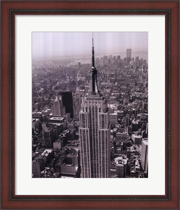 Framed Empire State Building / World Trade Center Print