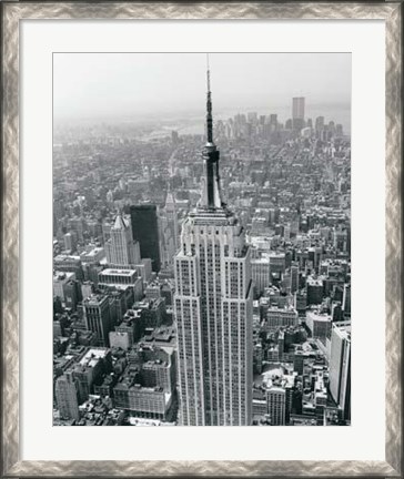 Framed Empire State Building / World Trade Center Print