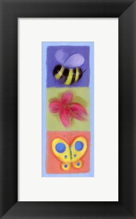 Framed Wings Flower Panel Print