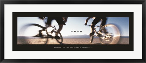 Framed Push-Bicycles Print