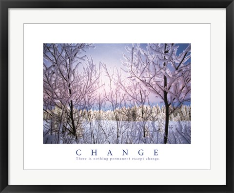 Framed Change-Snowy Trees Print