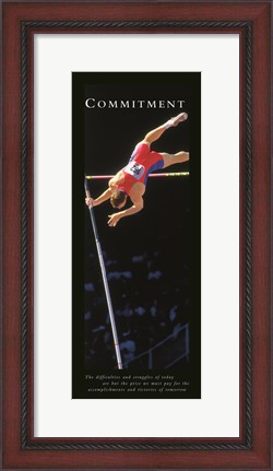 Framed Commitment  Pole Vaulter Print