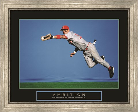 Framed Ambition - Baseball Player Print