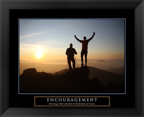Framed Encouragement - Climbers Print