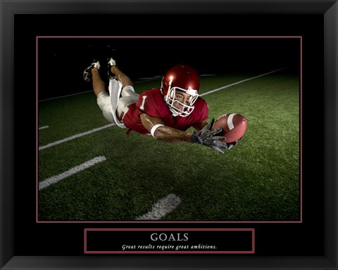 Framed Goals - Football Action Print